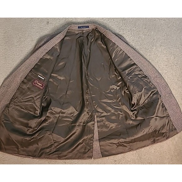 Vtg Chaps Ralph Lauren Blazer Mens 44R Houndstooth Silk Wool Sportscoat Canada - Picture 8 of 16